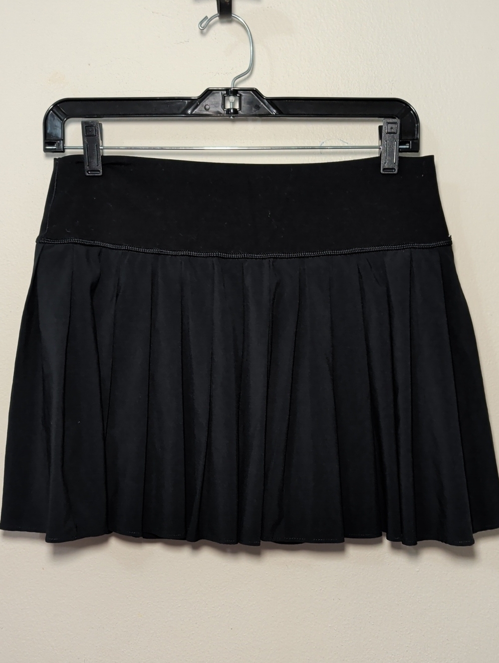 Aerie Offline All Aces Tennis Skort Black Pleated Preppy Women's Size L